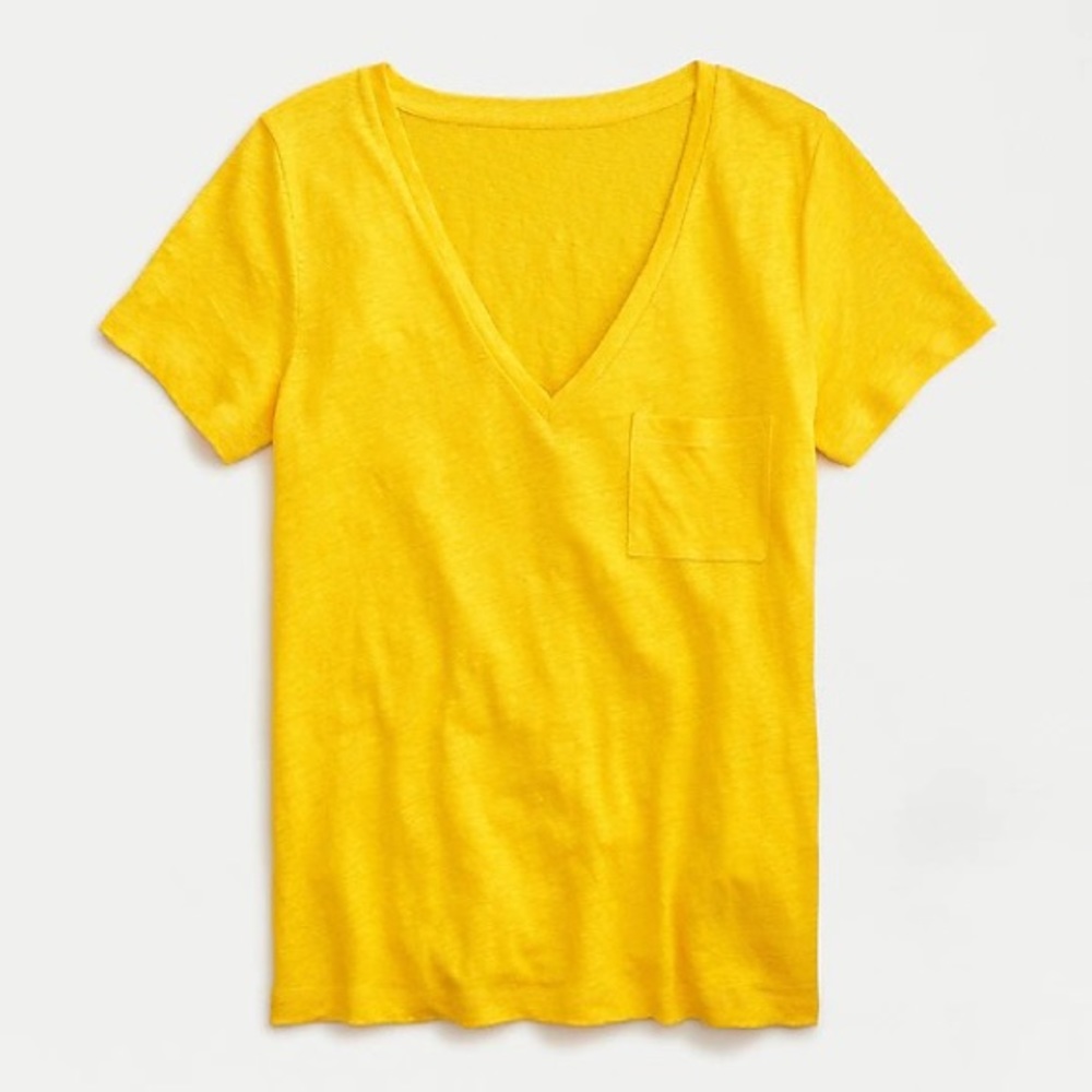 J. Crew linen V-neck t shirt